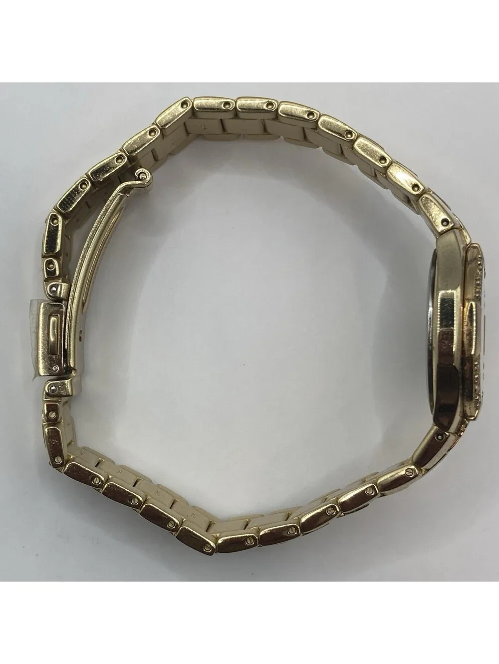 Seiko Watch Ladies Gold Tone 26mm Mother Pearl Dial Sapphire Crystal 7N32-0BF0